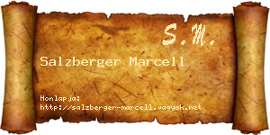 Salzberger Marcell névjegykártya
