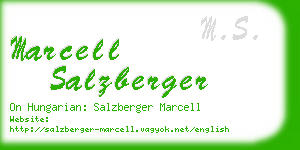 marcell salzberger business card